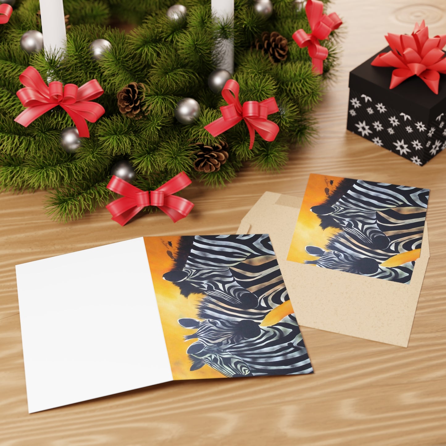 Zebra Greeting Cards (10-pcs)