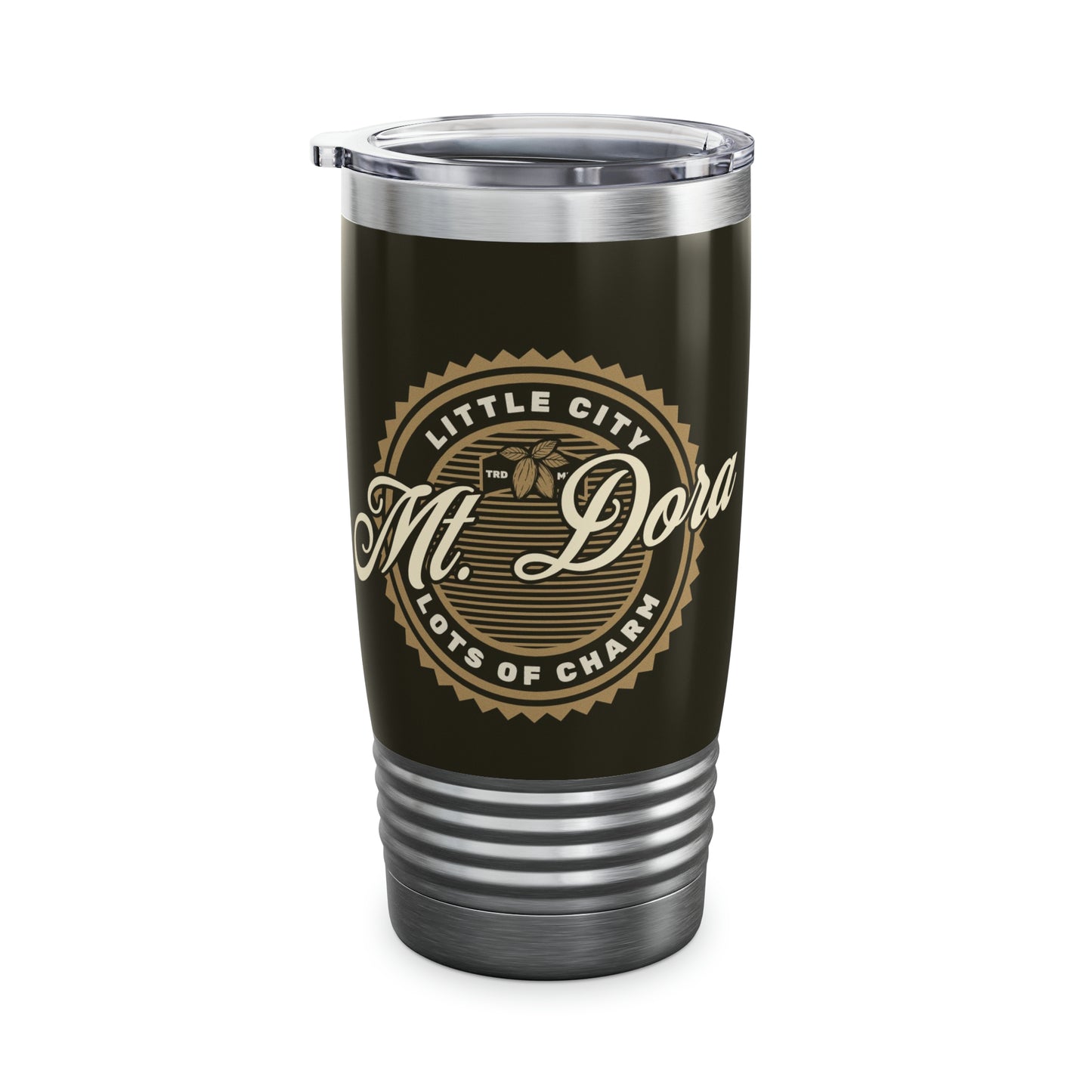 Mt Dora "Little City, Lots of Charm" Ringneck Tumbler, 20oz in Black or Stainless Steel