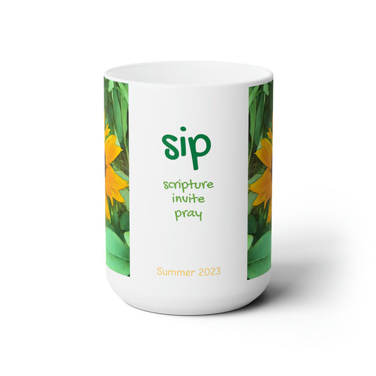 SIP - Scripture, Invite, Prayer Summer 2023 Floral Ceramic Mug 15oz