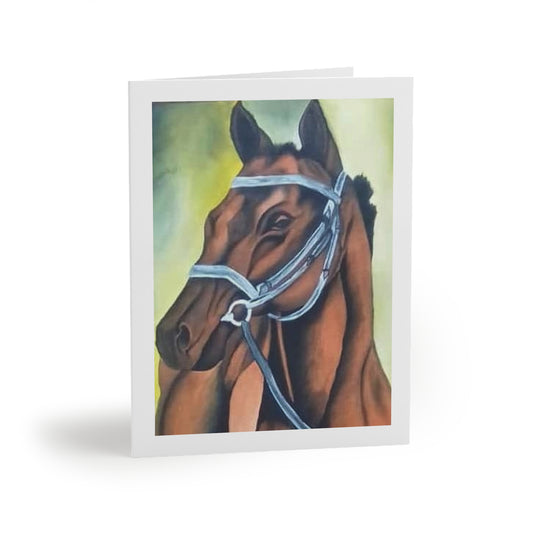 Horse Greeting cards (8, 16, and 24 pcs)  Artwork done by African Artist, Wambi Joseph