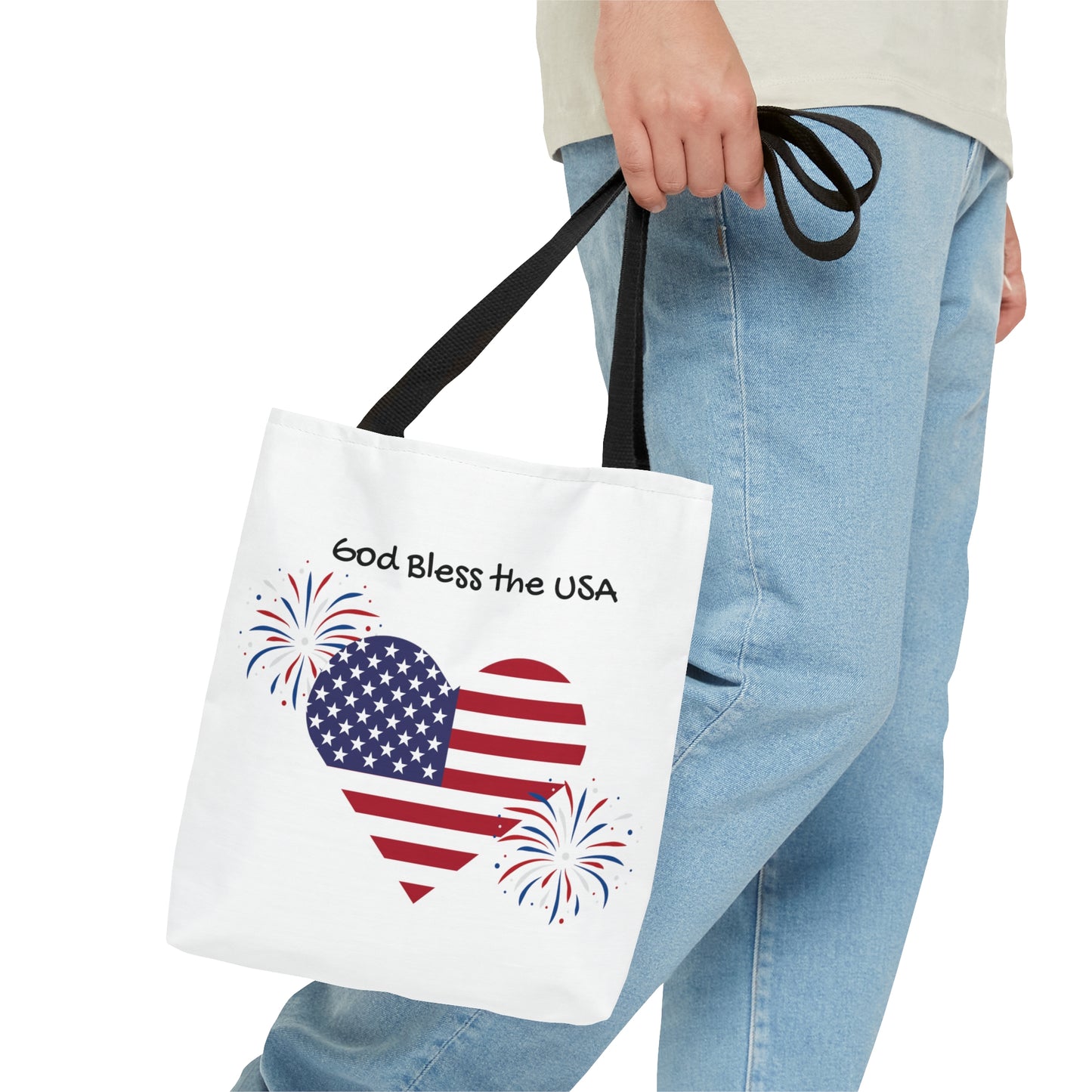 God Bless the USA Stars and Stripes Tote Bag