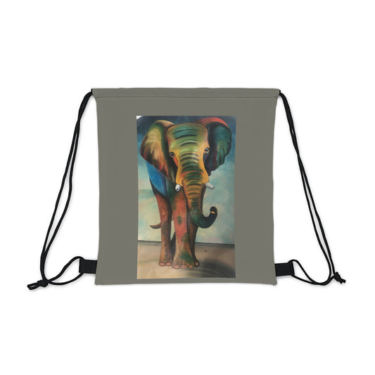 African Elephant Outdoor Drawstring Bag