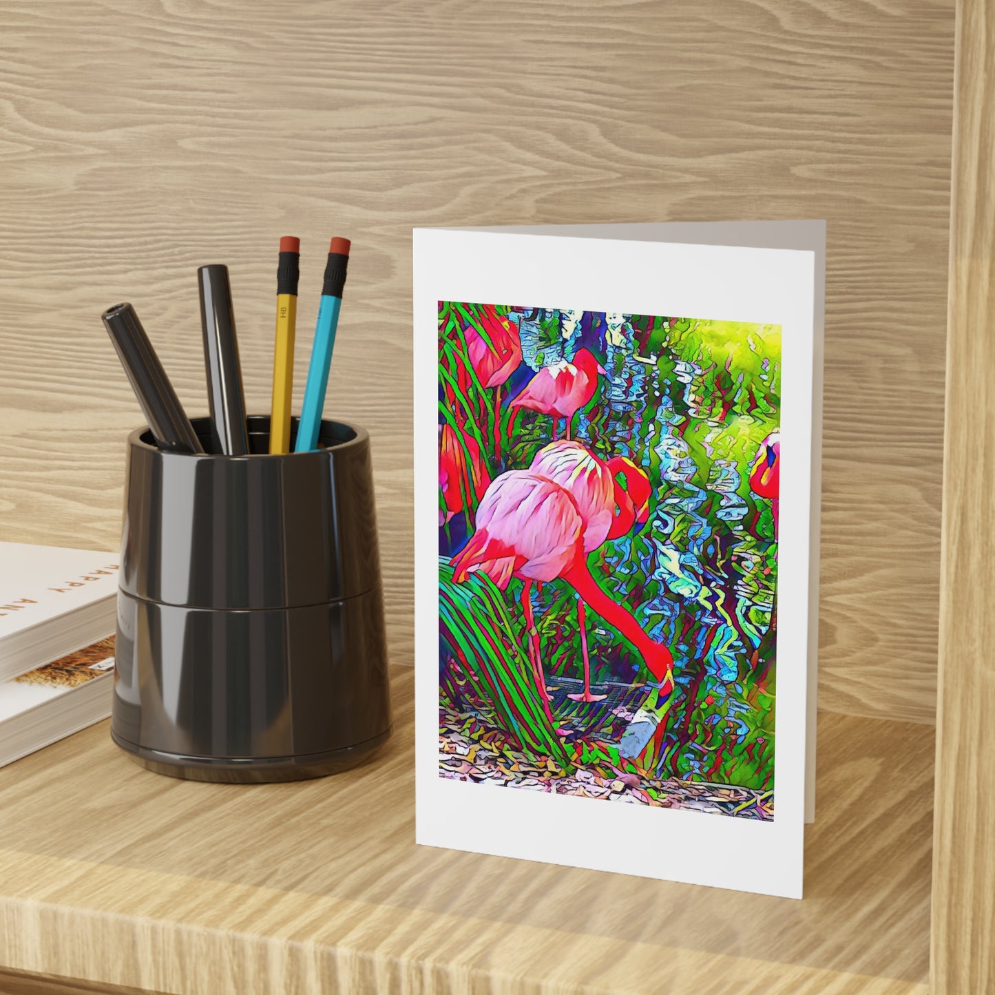 Beautiful Flamingo Greeting Cards (1 or 10-pcs)