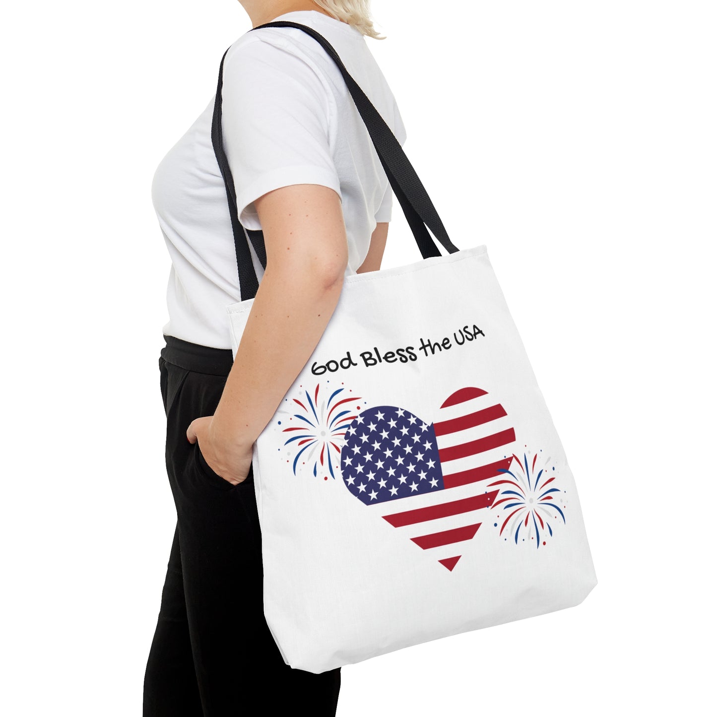 God Bless the USA Stars and Stripes Tote Bag