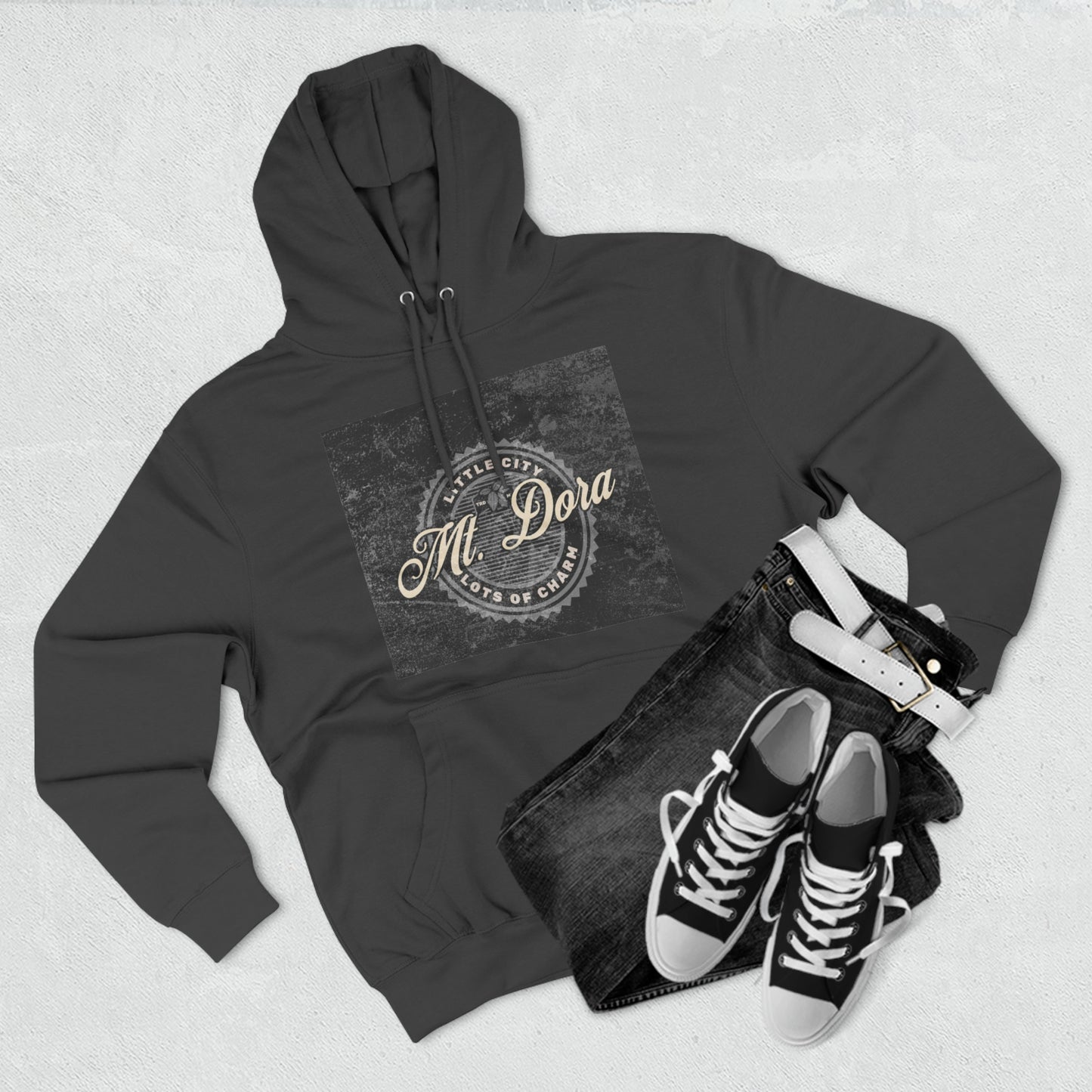 Mt. Dora Little City, Lots of Charm Unisex Premium Pullover Hoodie