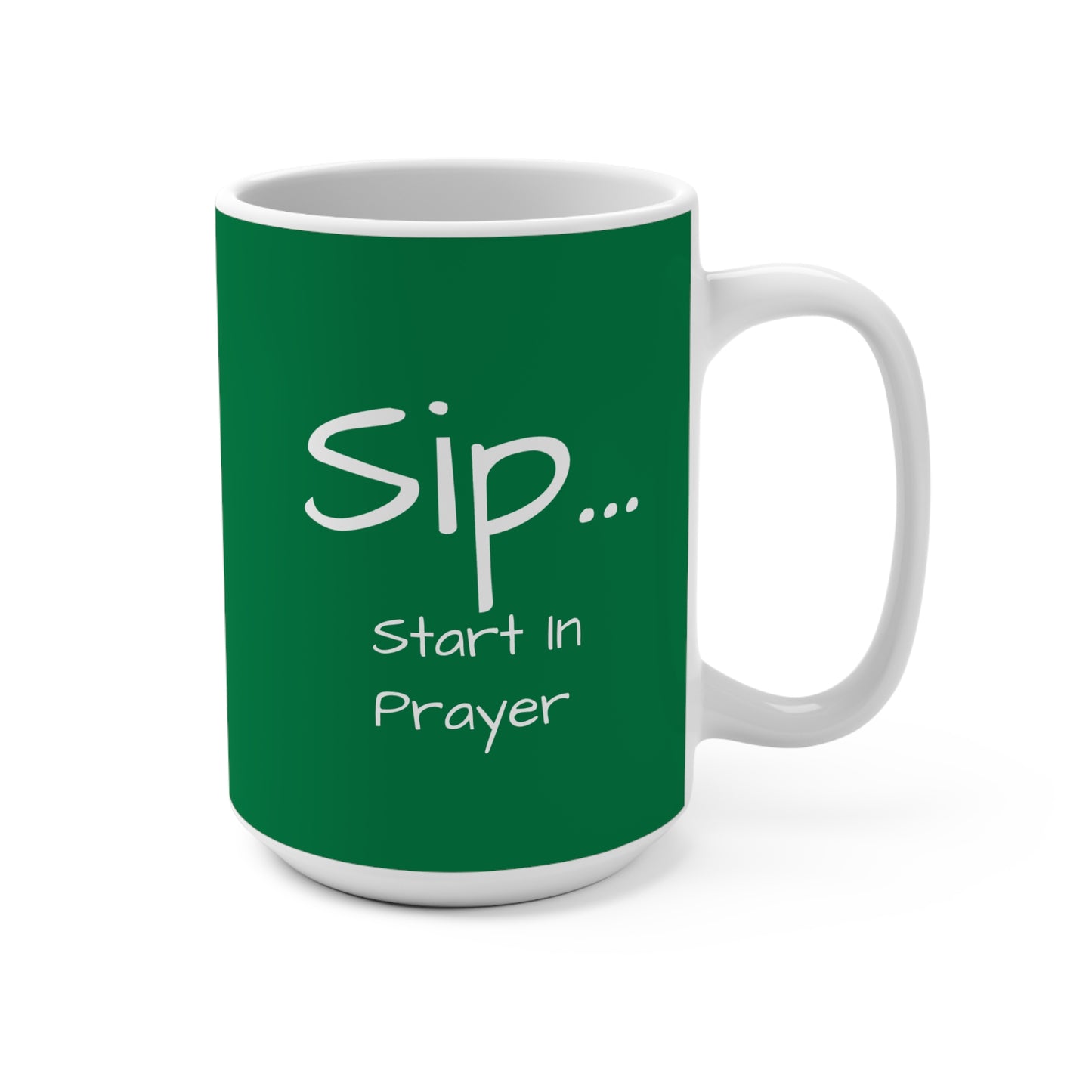 SIP... Start in Prayer Rose Floral Ceramic 15oz