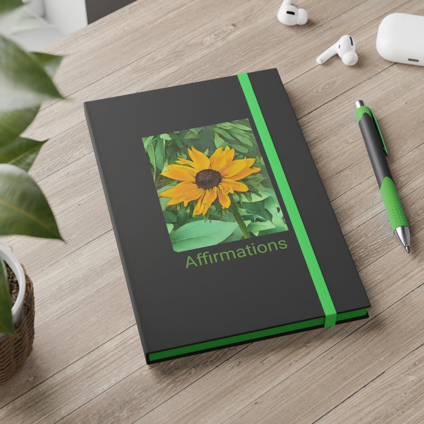 Floral Affirmation Journal with 192 Ruled pages