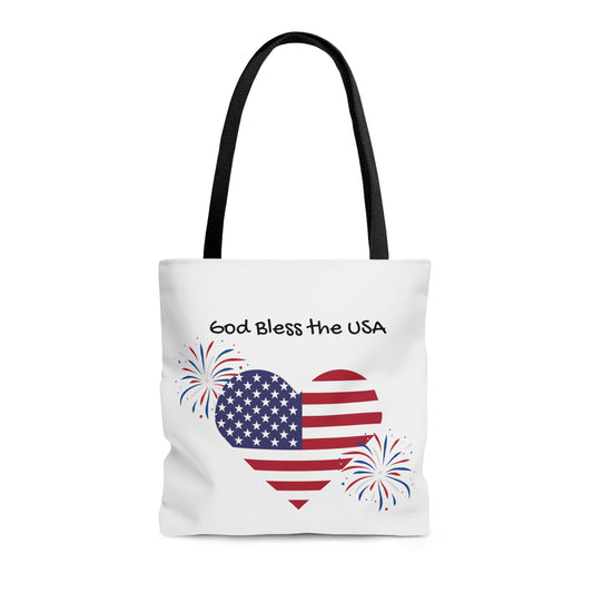 God Bless the USA Stars and Stripes Tote Bag