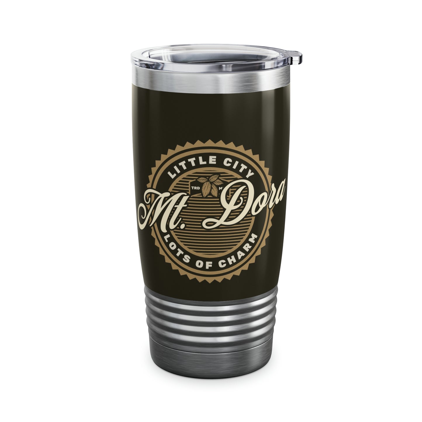 Mt Dora "Little City, Lots of Charm" Ringneck Tumbler, 20oz in Black or Stainless Steel