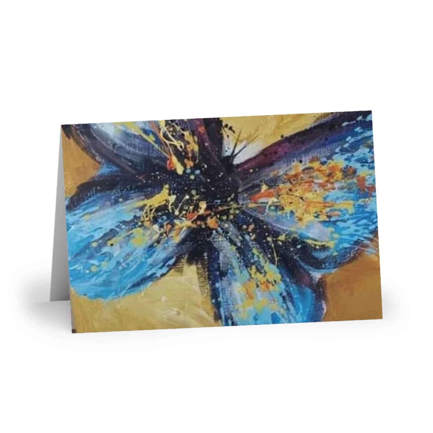 Blue Butterfly Greeting Cards (10-pcs) African Artwork by Wambi Joseph