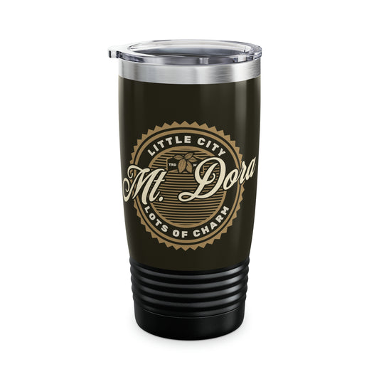 Mt Dora "Little City, Lots of Charm" Ringneck Tumbler, 20oz in Black or Stainless Steel