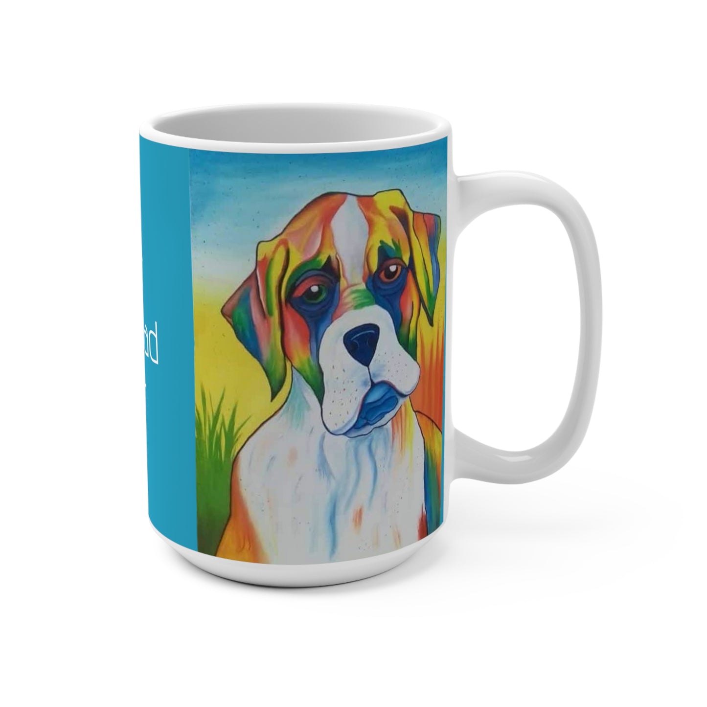 Best Dog Dad Ever Colorful Ceramic Coffee Mug 15oz