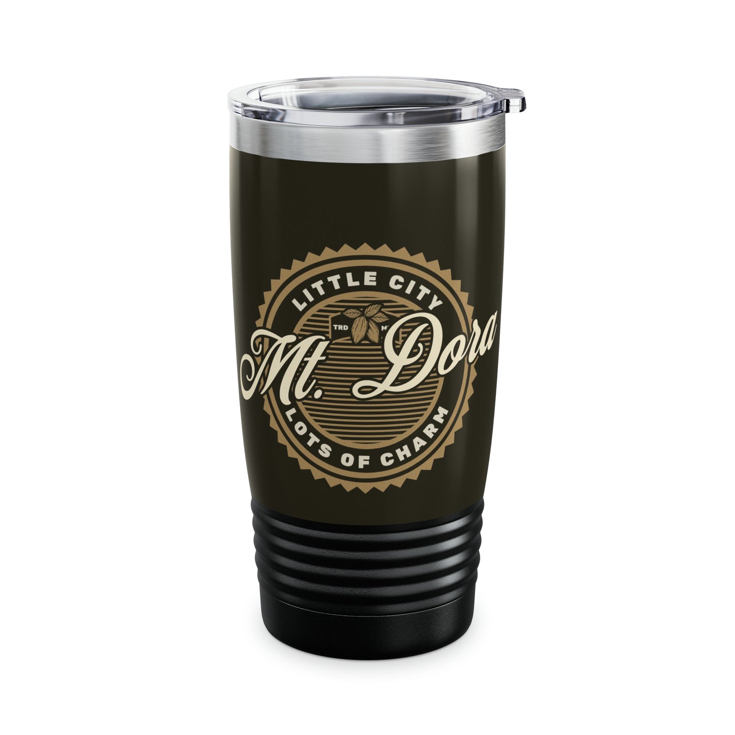 Mt Dora "Little City, Lots of Charm" Ringneck Tumbler, 20oz in Black or Stainless Steel