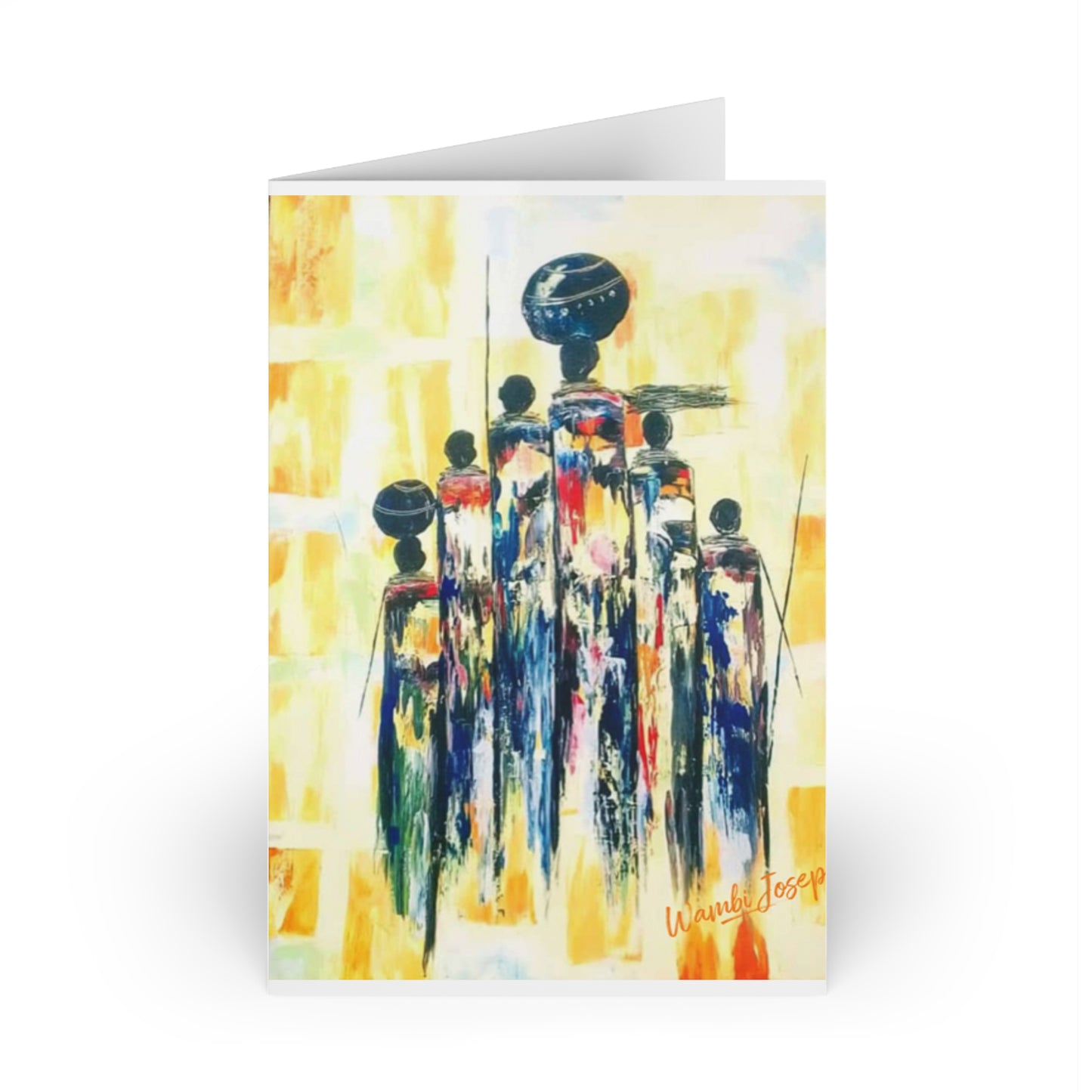 "The Village" Greeting Cards (10-pcs) African Artwork by Wambi Joseph