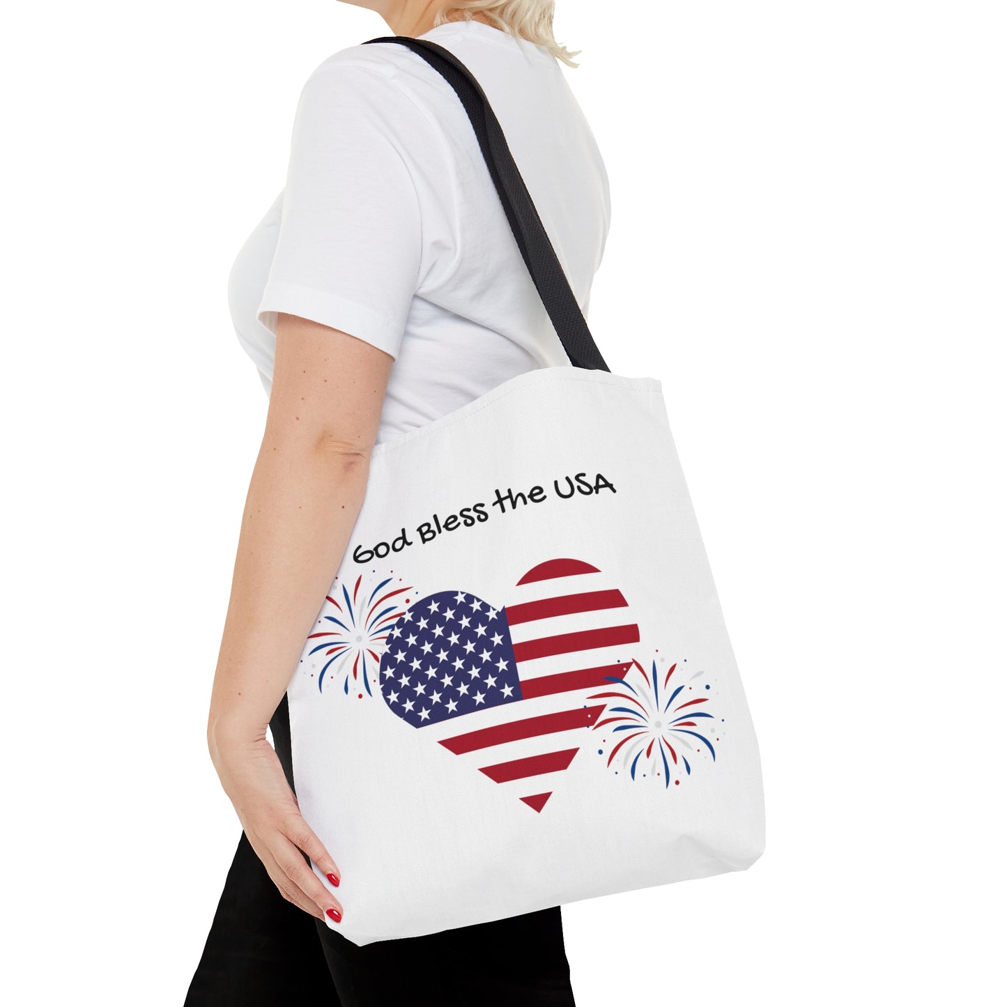 God Bless the USA Stars and Stripes Tote Bag