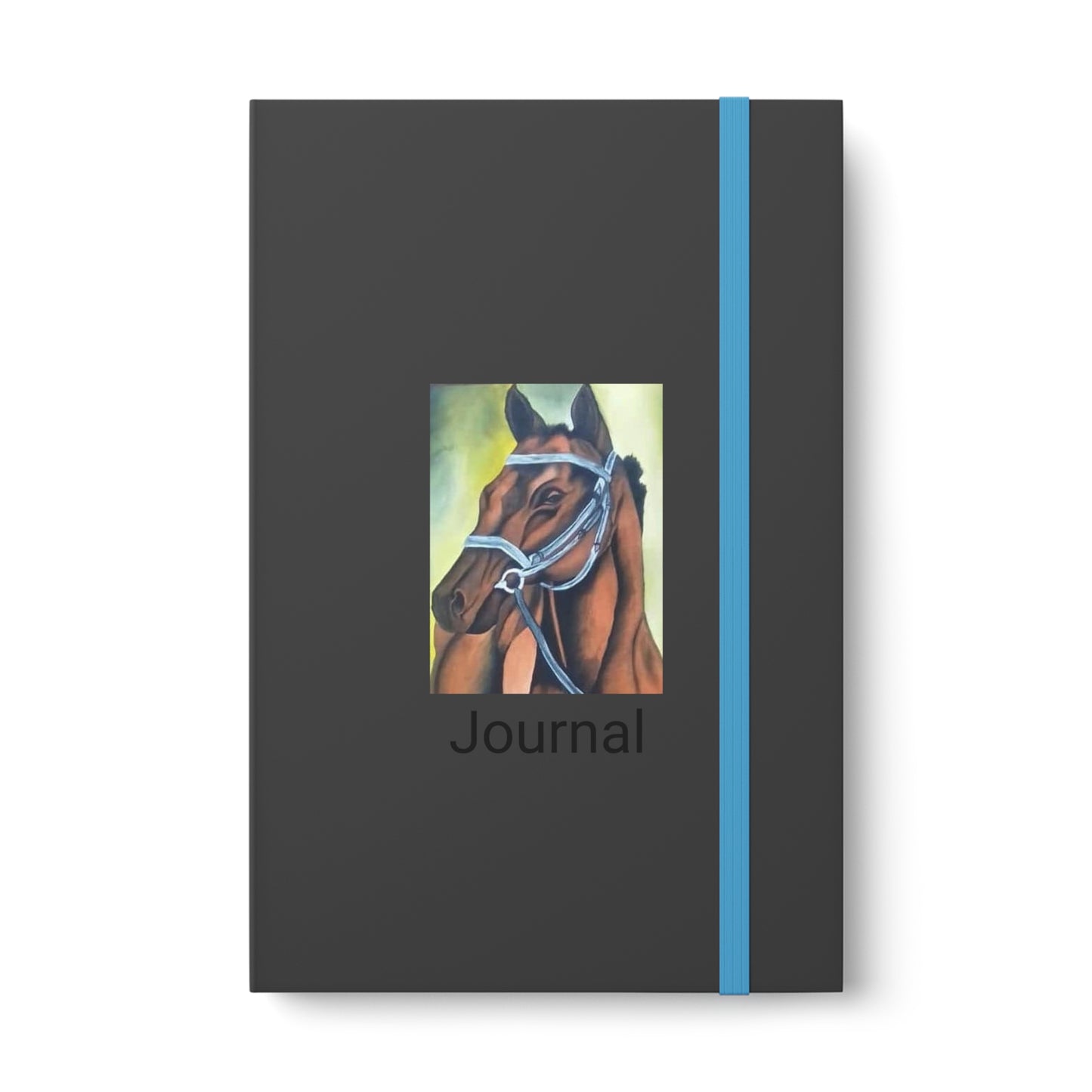 "The Mare" Horse cover Journal Notebook with 192 Color Contrasting Edged Pages Artwork designed by African Artist, Wambi Joseph