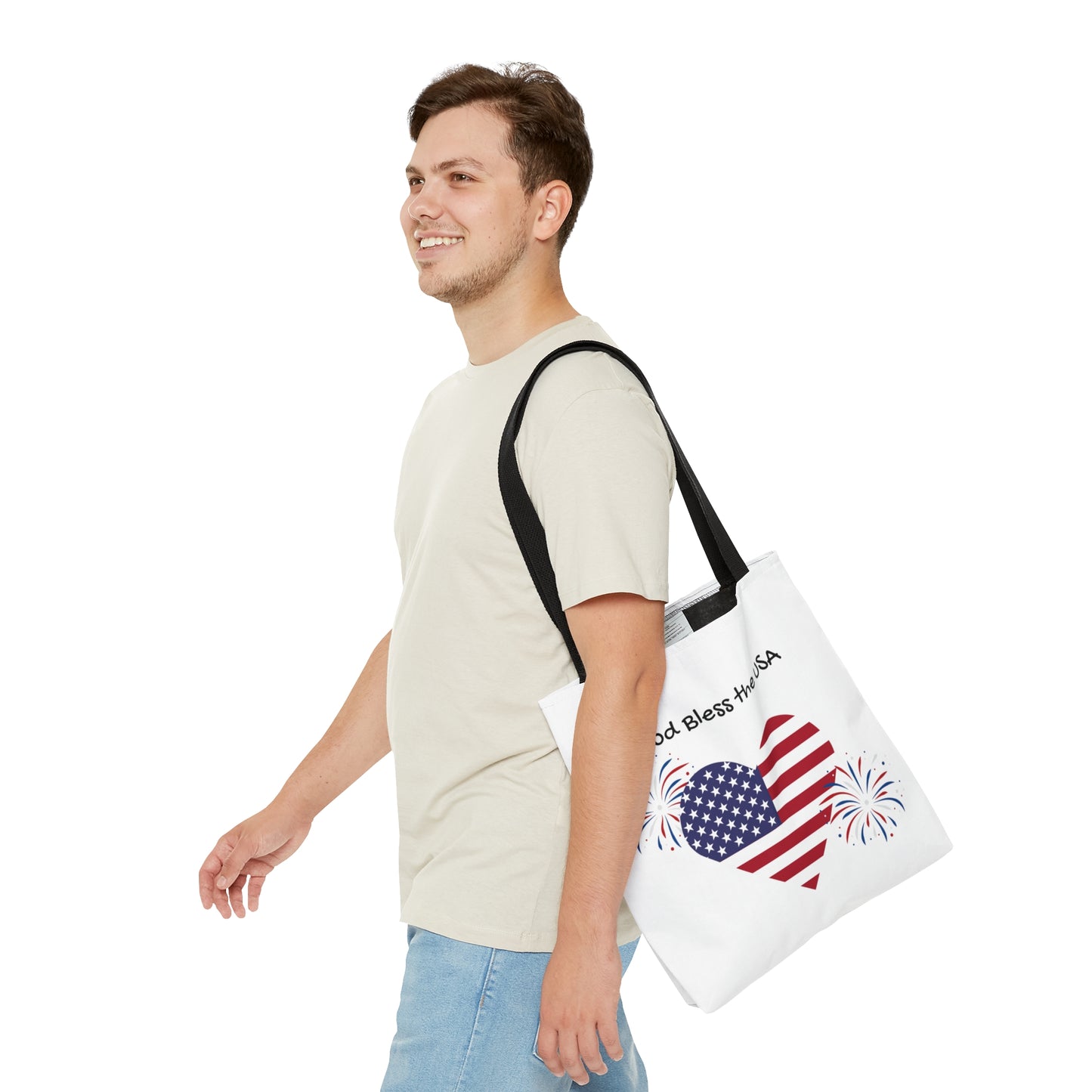 God Bless the USA Stars and Stripes Tote Bag