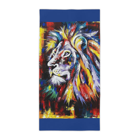 Make a Splash Hit with This Colorful Majestic Lion Beach Towel