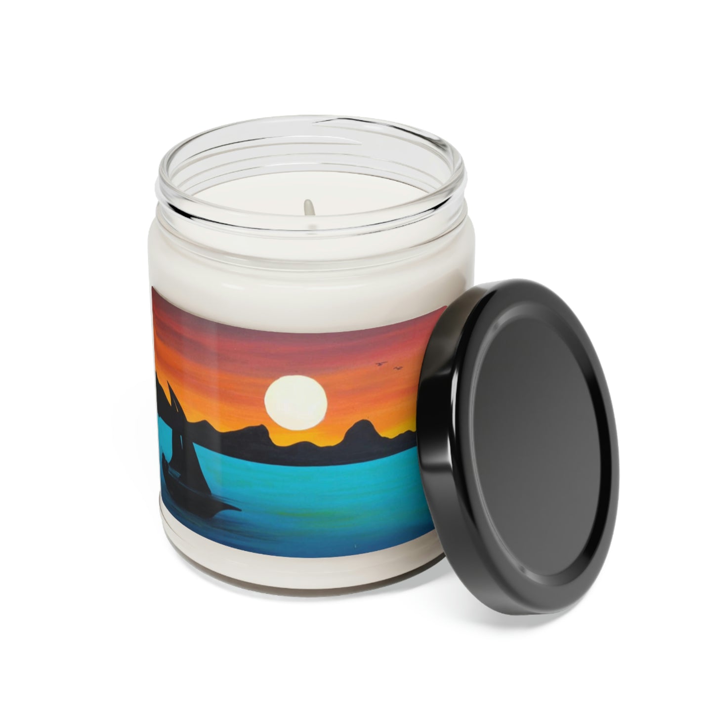 "Sunset on the Nile River"  by African Artist, Wambi Joseph - Scented Soy Candle, 9oz