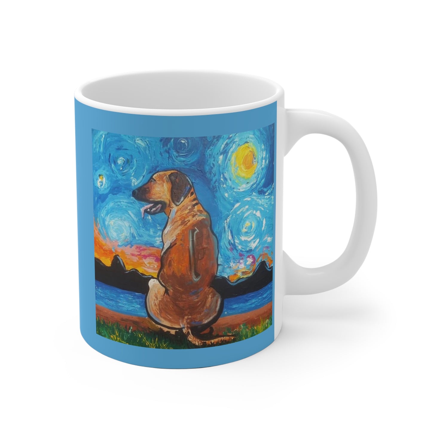 "Dog-Day Afternoon" Ceramic Mug with Artwork created and designed by African Artist, Wambi Joseph