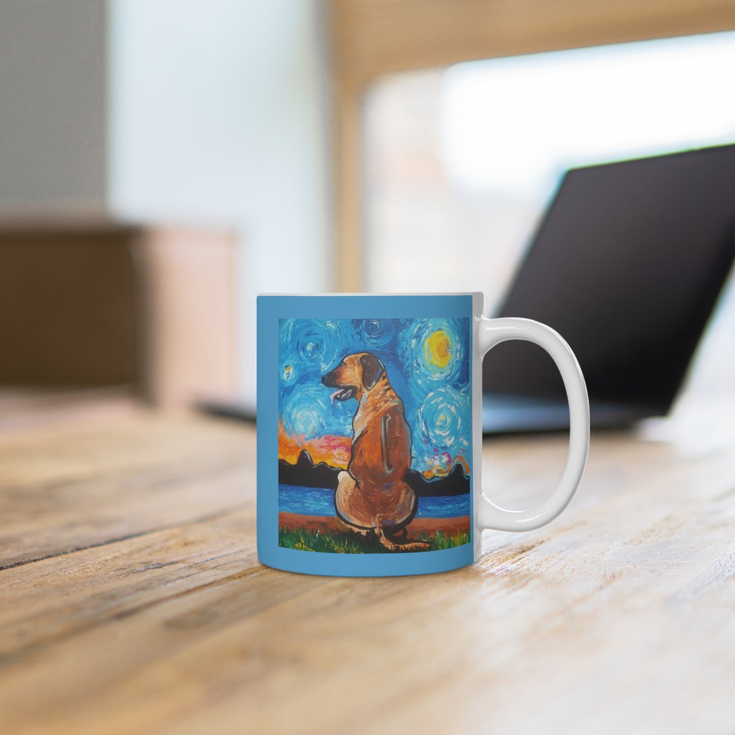 "Dog-Day Afternoon" Ceramic Mug with Artwork created and designed by African Artist, Wambi Joseph