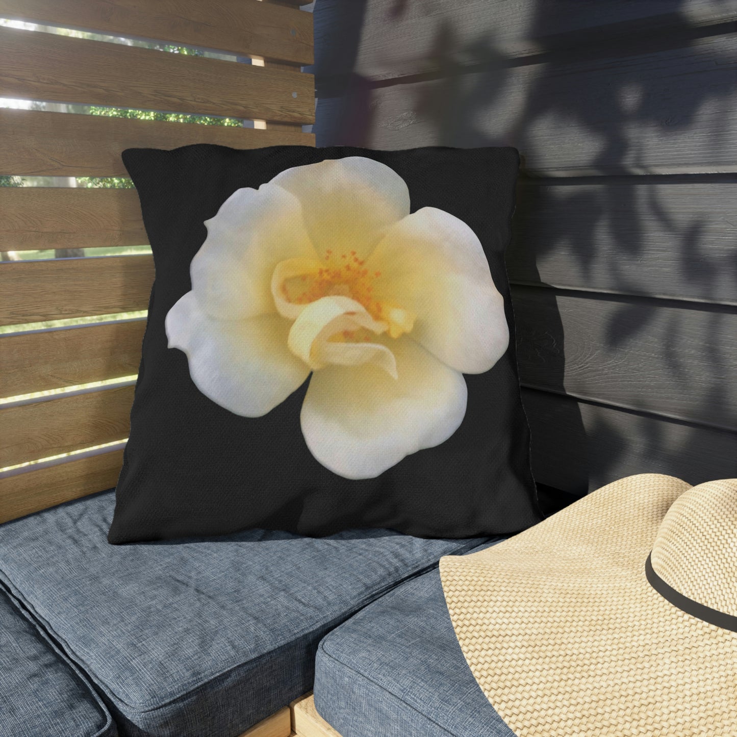 Sweet Yellow Rose Outdoor Pillows