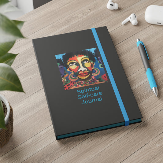 Spiritual Self-Care Journal for Daily Reflection and Mindfulness - with the "Malkia Wa Kiafrika" - African Queen Artwork by Wambi Joseph