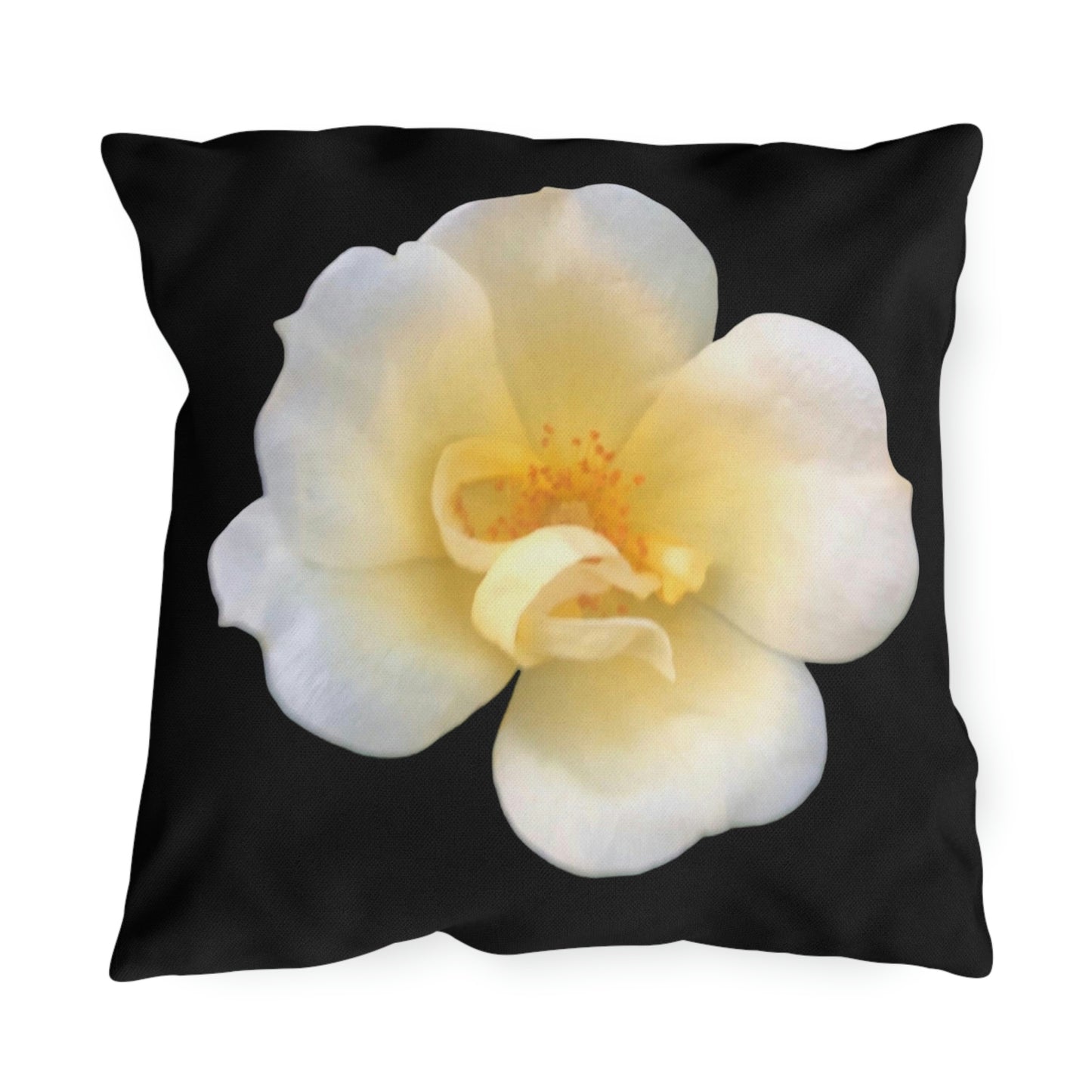 Sweet Yellow Rose Outdoor Pillows