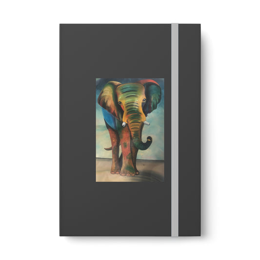 African Elephant Artwork on a Hardcover Notebook - 192 Ruled pages