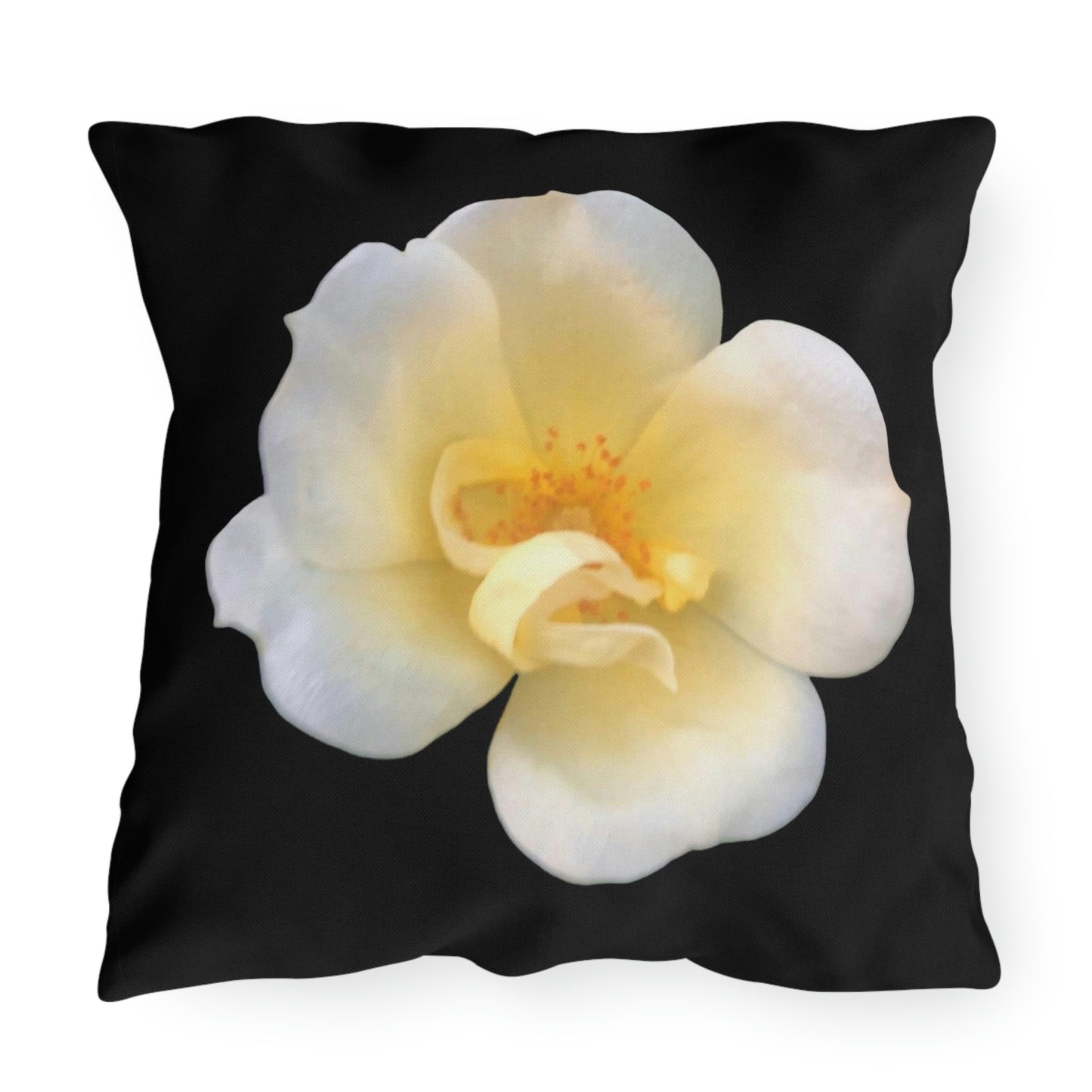 Sweet Yellow Rose Outdoor Pillows