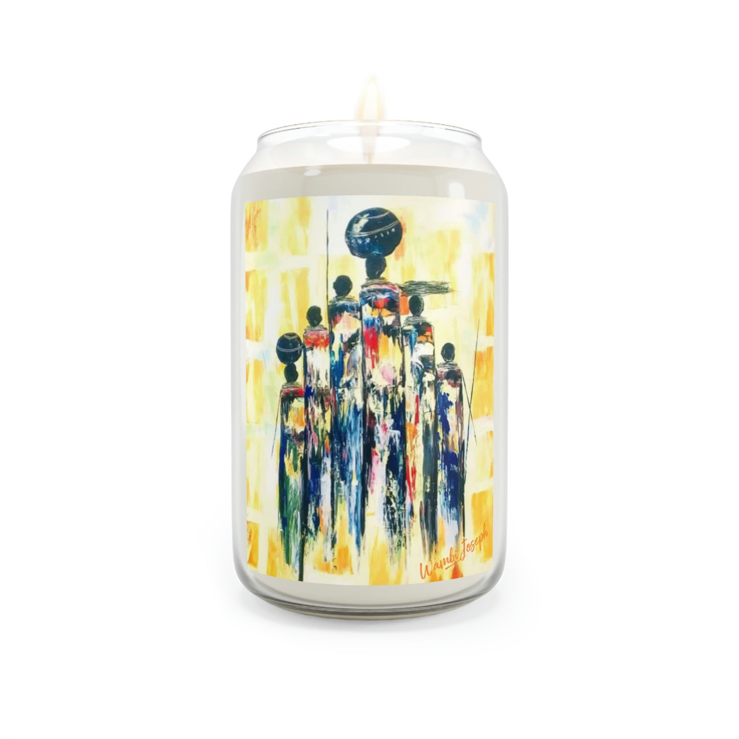 "The Villagers" by African Artist, Wambi Joseph - Scented Candle, 13.75oz