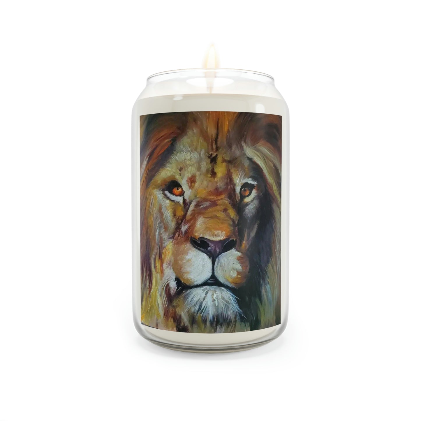 African Lion by African Artist, Wambi Joesph - Scented Candle, 13.75oz