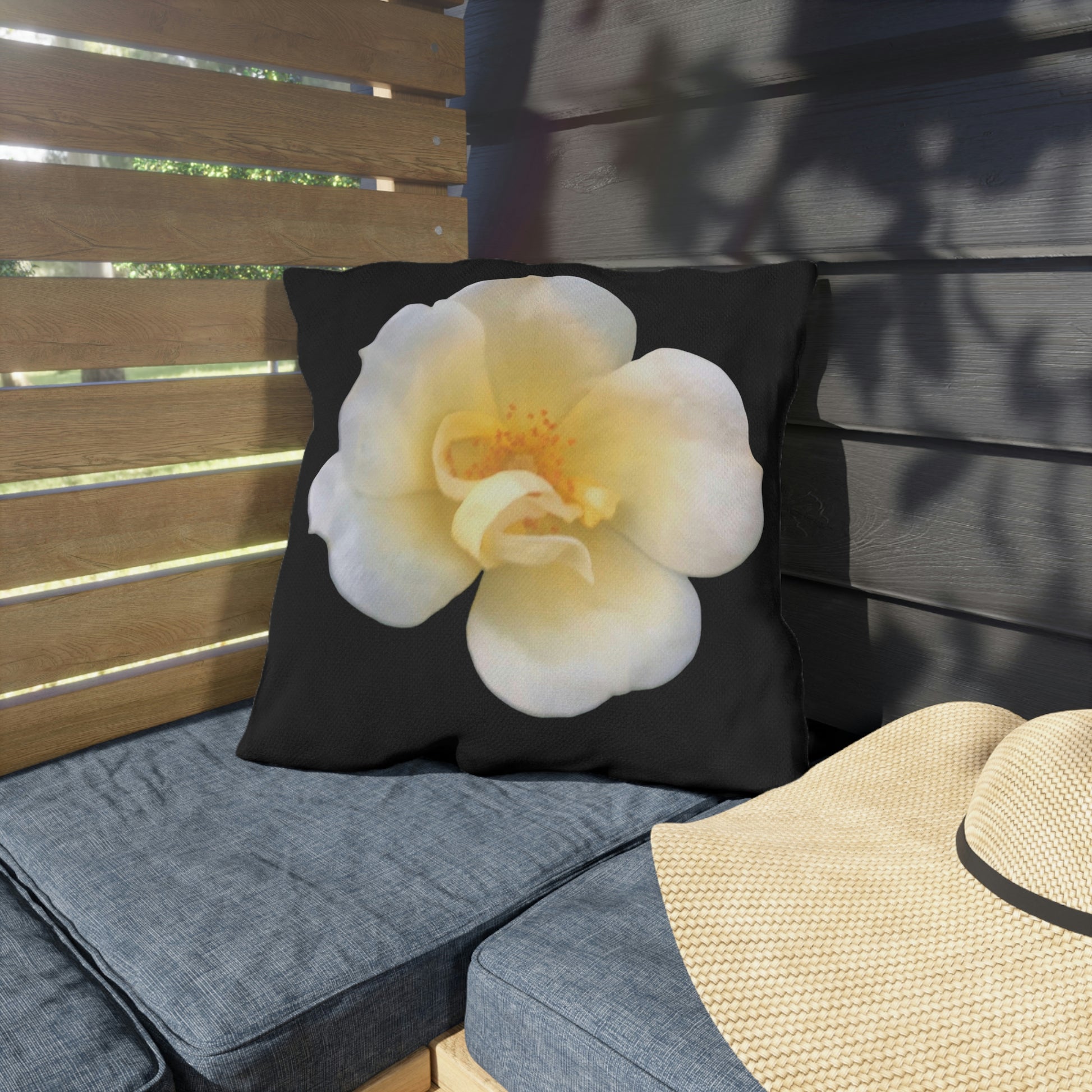 Sweet Yellow Rose Outdoor Pillows