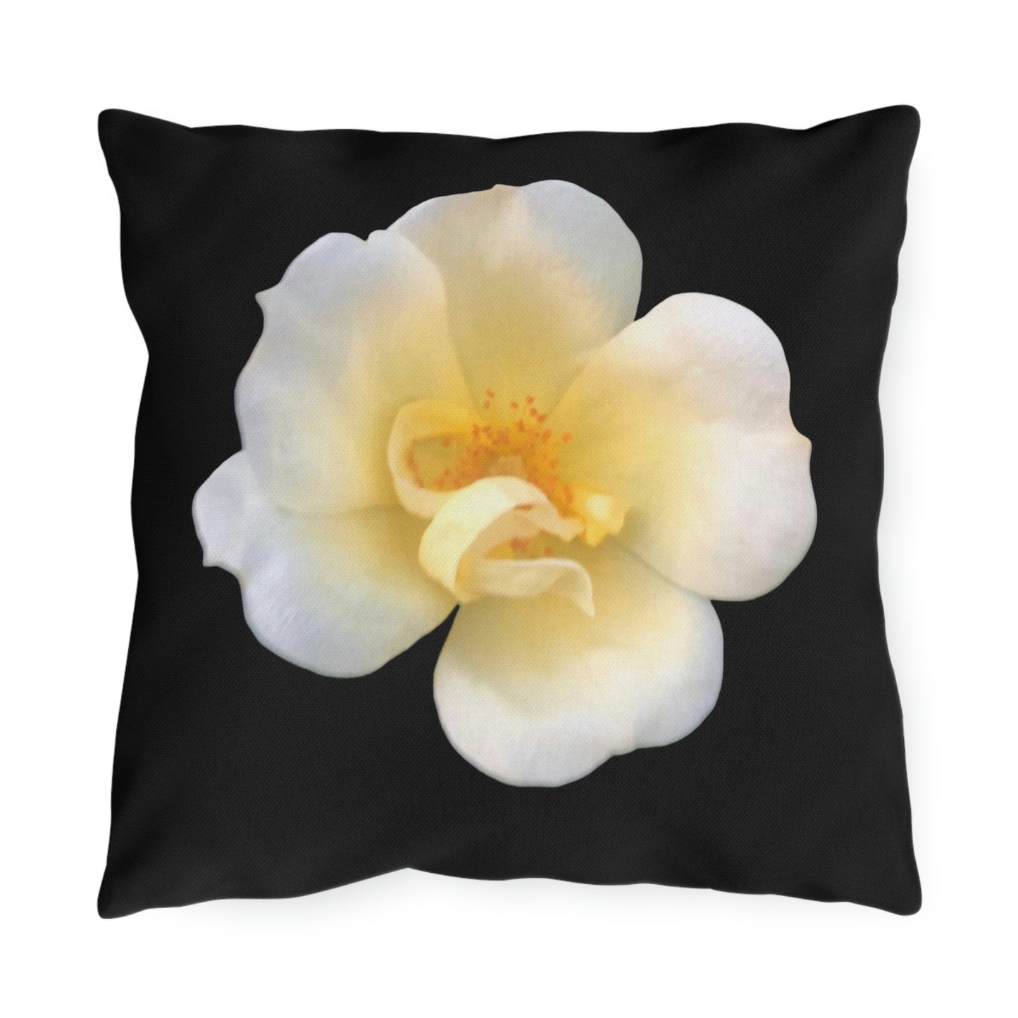 Sweet Yellow Rose Outdoor Pillows