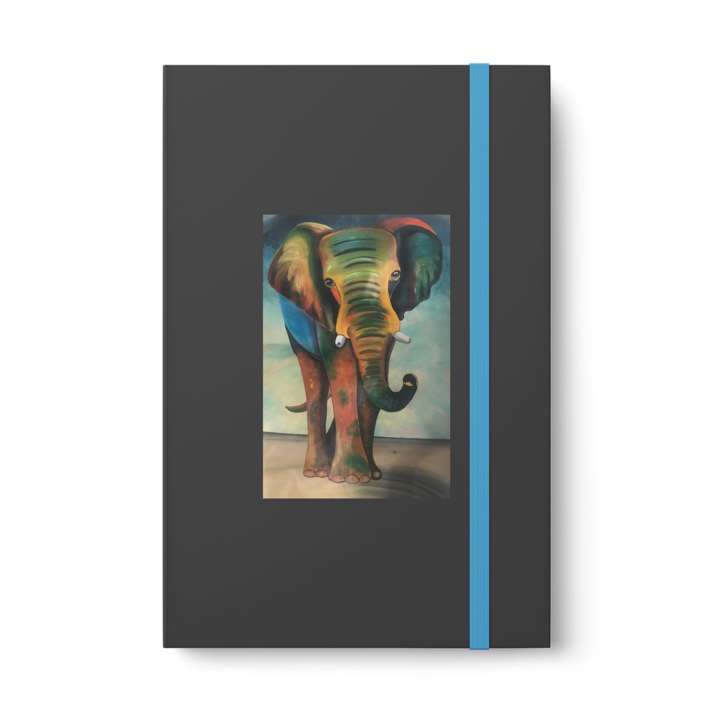 African Elephant Artwork on a Hardcover Notebook - 192 Ruled pages